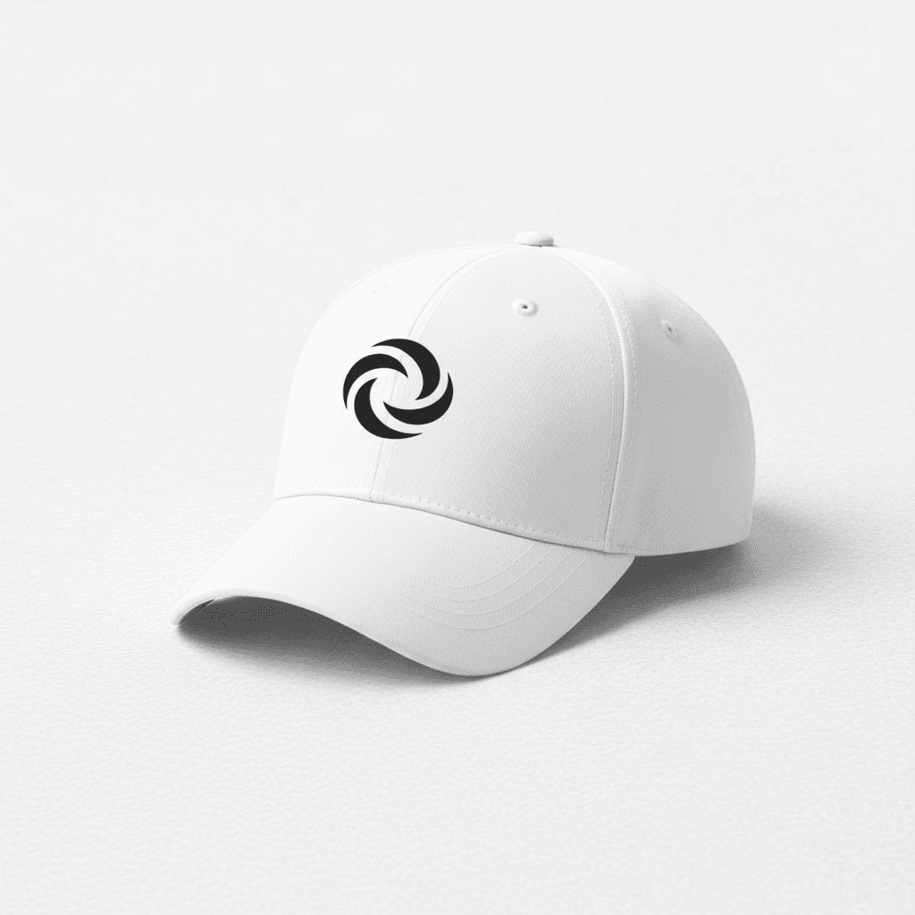 White Swirl Cap
